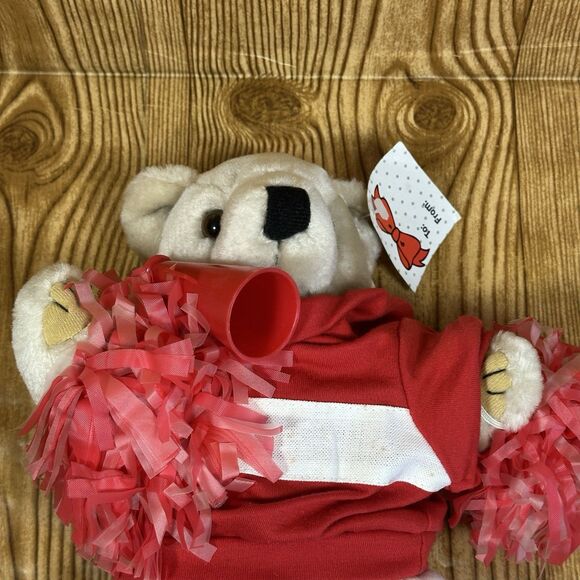 Tender Heart Treasures THT Cheerleader Bear THT Football‎ Bear Lot Of 3 1991 - Picture 16 of 16